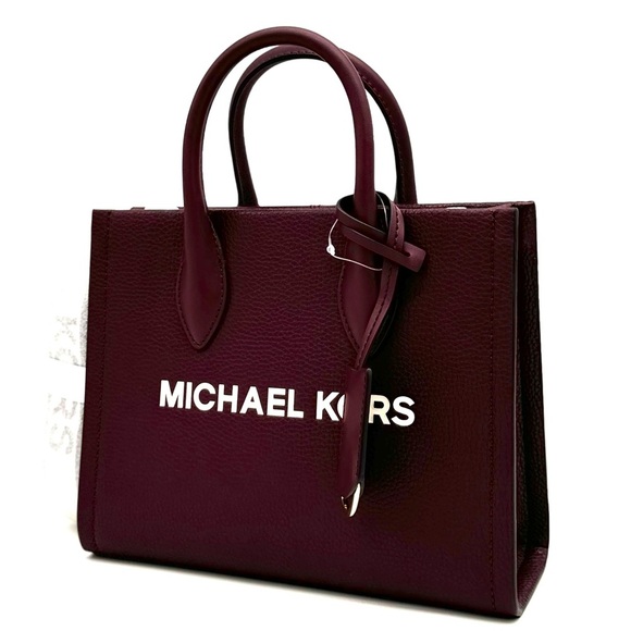 Michael Kors Mirella Small Shopper TZ Xbody Bag Ox Blood - Picture 1 of 8